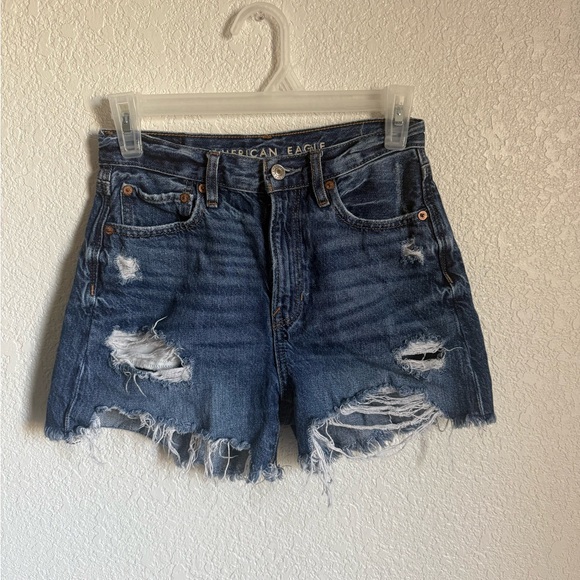 American Eagle Outfitters Pants - American Eagle Outfitters Ripped Blue Jean Shorts